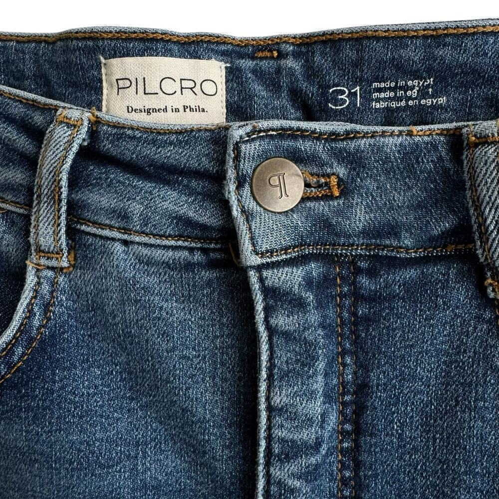 Anthropologie Pilcro Straight Jeans with Raw Hem Size 31 - Picture 4 of 11